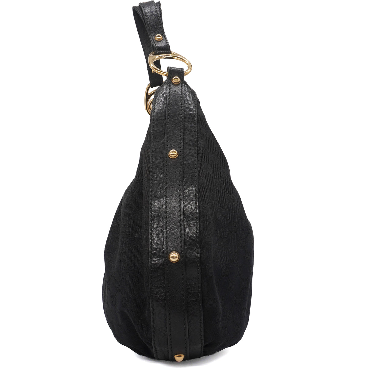 Gucci Interlocking GG Hobo Bag Canvas Black