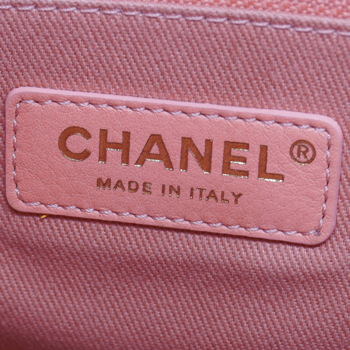 Chanel Deauville Drawstring Bucket Bag Canvas Pink