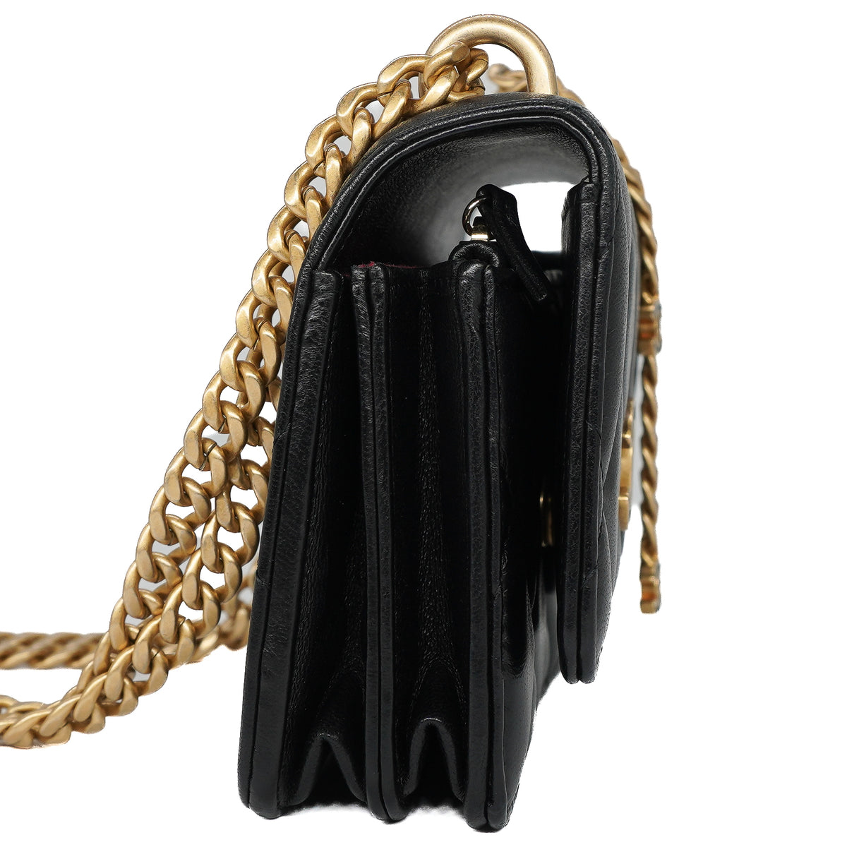 Chanel Enamel CC Clutch with Chain Lambskin