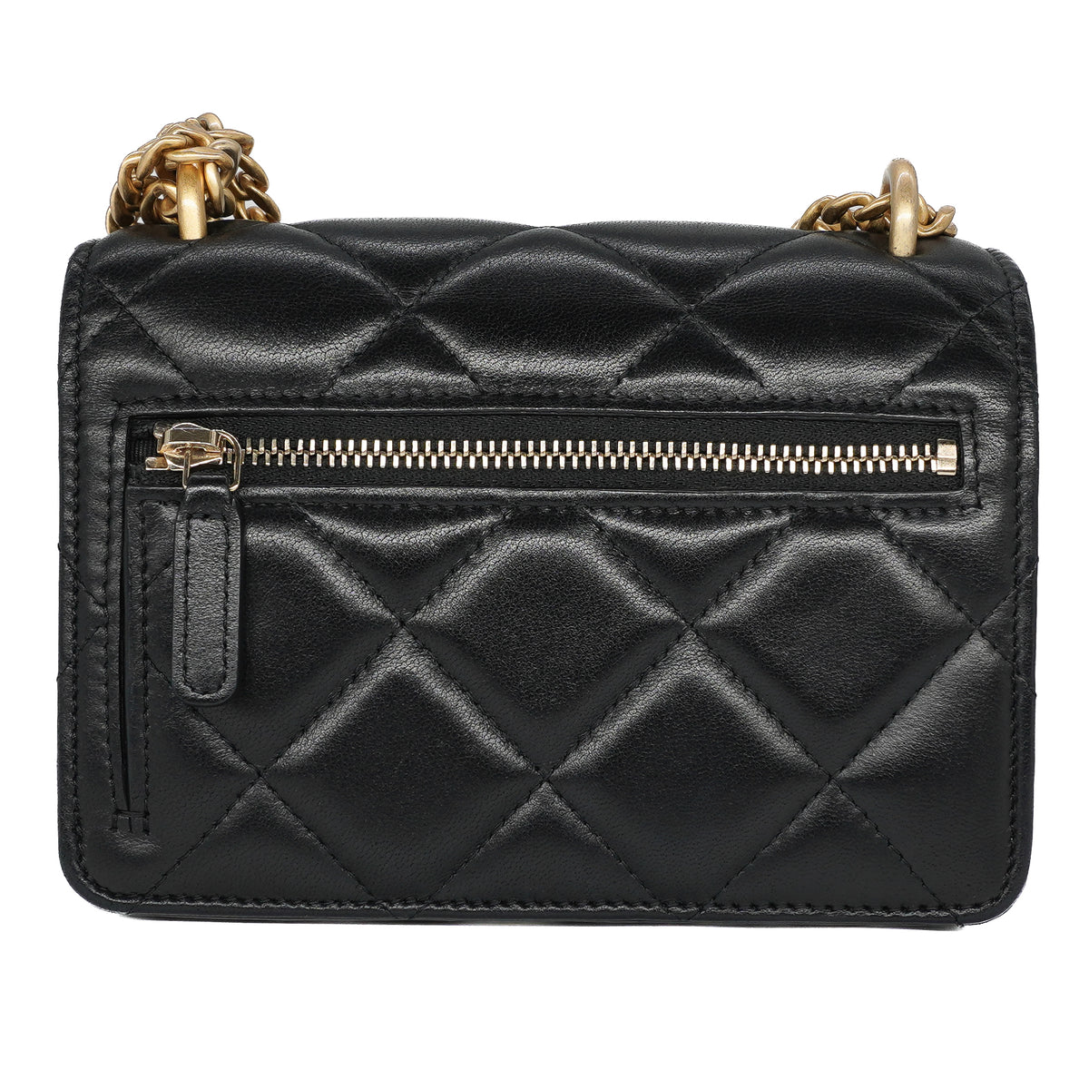 Chanel Enamel CC Clutch with Chain Lambskin