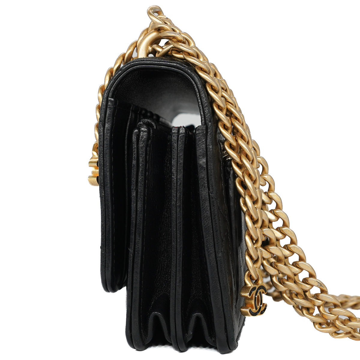 Chanel Enamel CC Clutch with Chain Lambskin