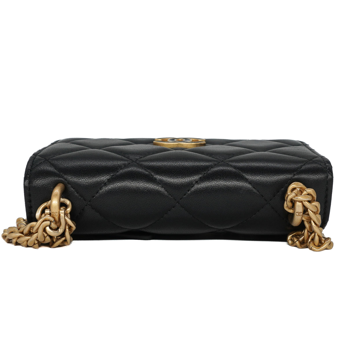 Chanel Enamel CC Clutch with Chain Lambskin