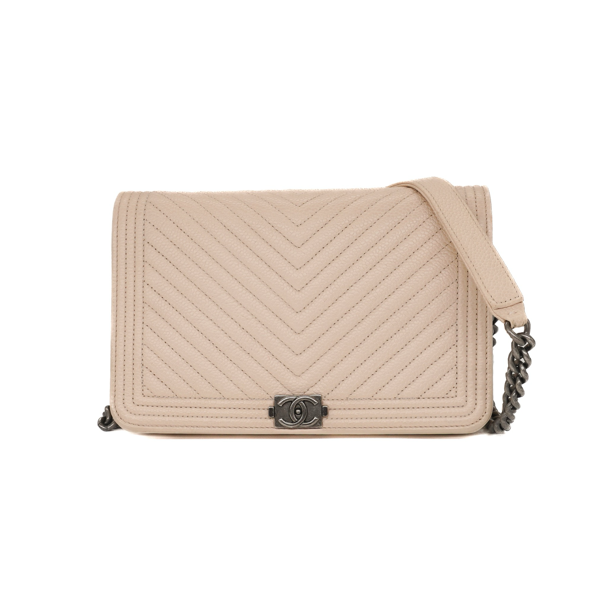 Chanel Chevron Boy Wallet On Chain