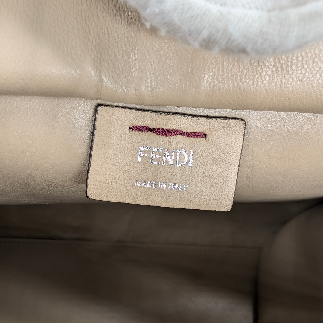 Fendi Vitello Dolce Marmol Shiny Nappa Petit 3Jourss Tote