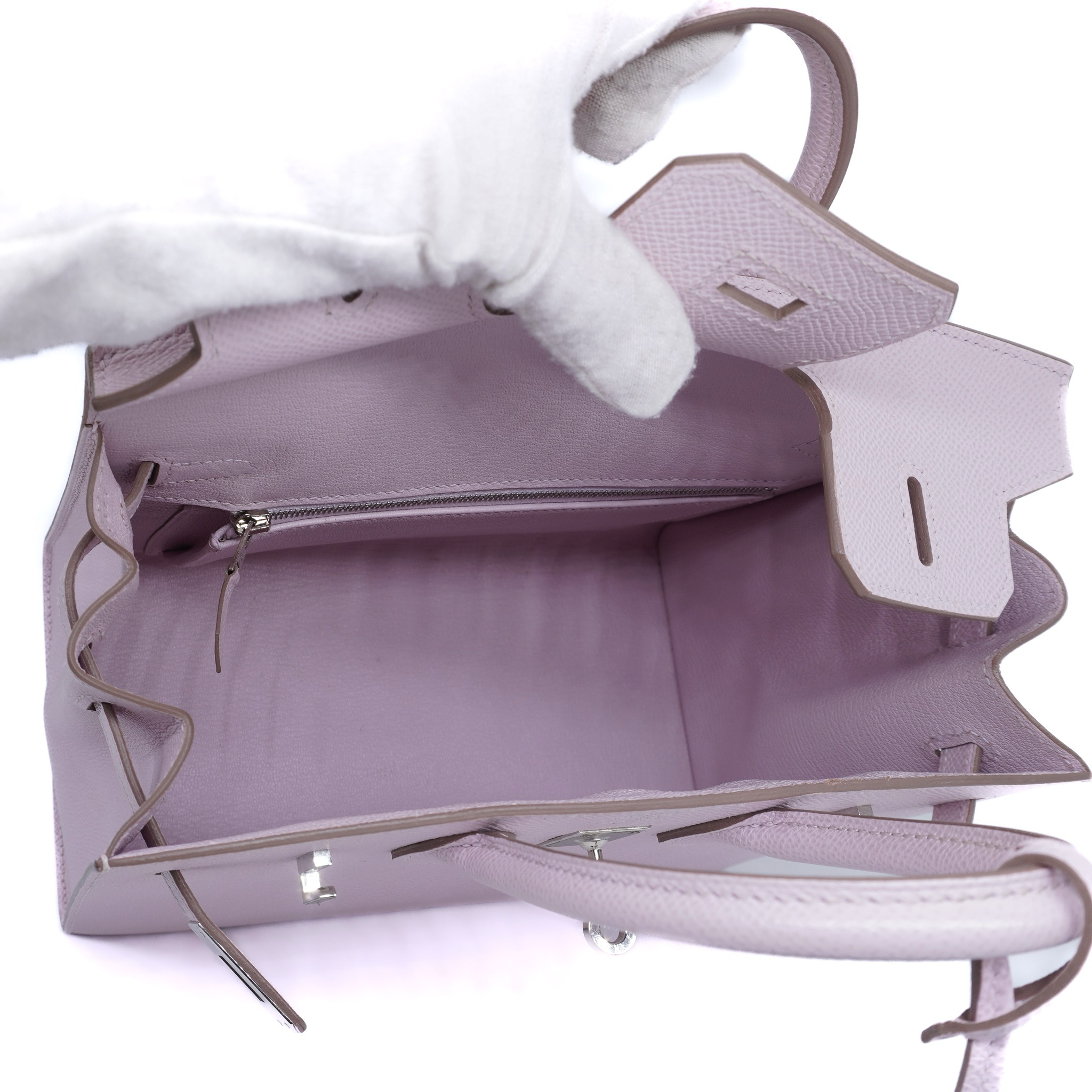 Hermes Birkin 25 Sellier Mauve Pale Epsom Palladium Hardware