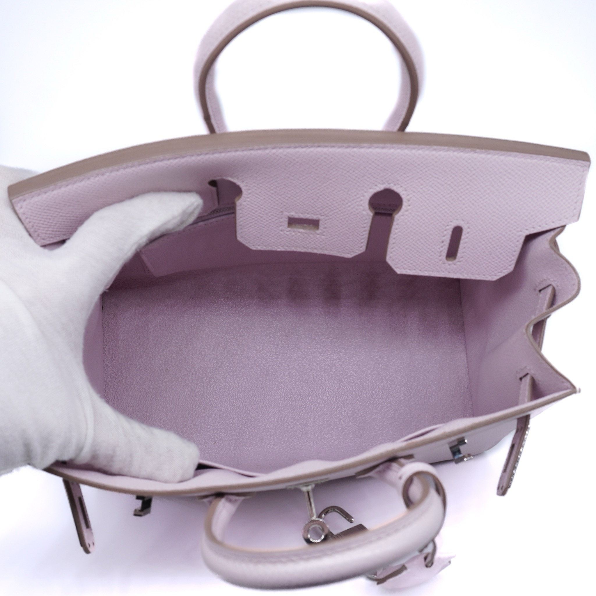 Hermes Birkin 25 Sellier Mauve Pale Epsom Palladium Hardware