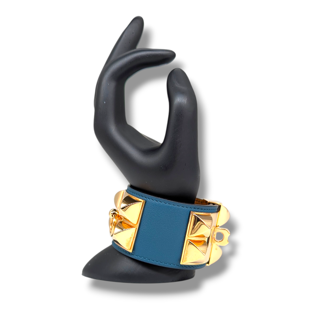 Hermes Collier De Chien Cult Bracelet (Blue)