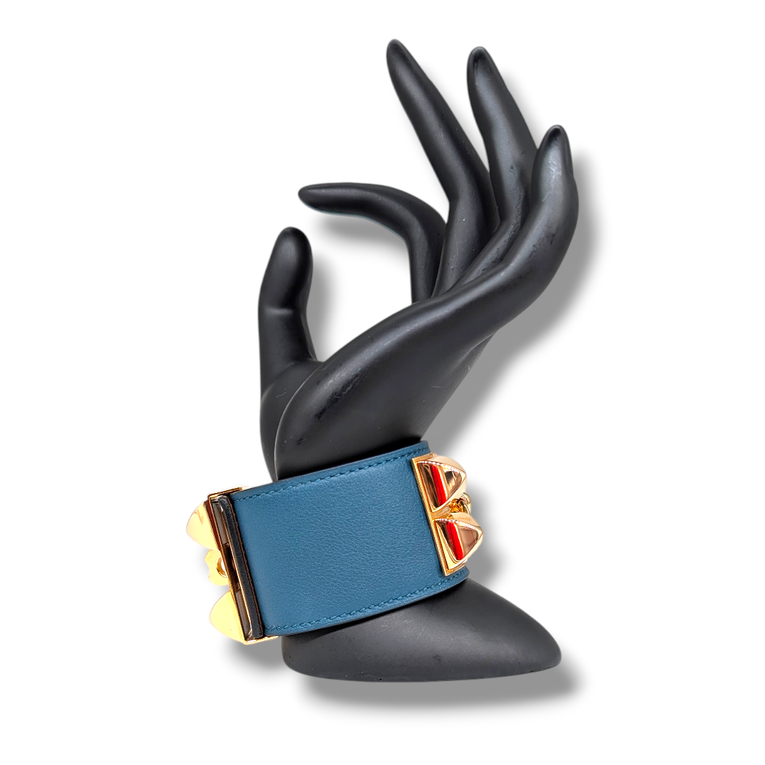 Hermes Collier De Chien Cult Bracelet (Blue)