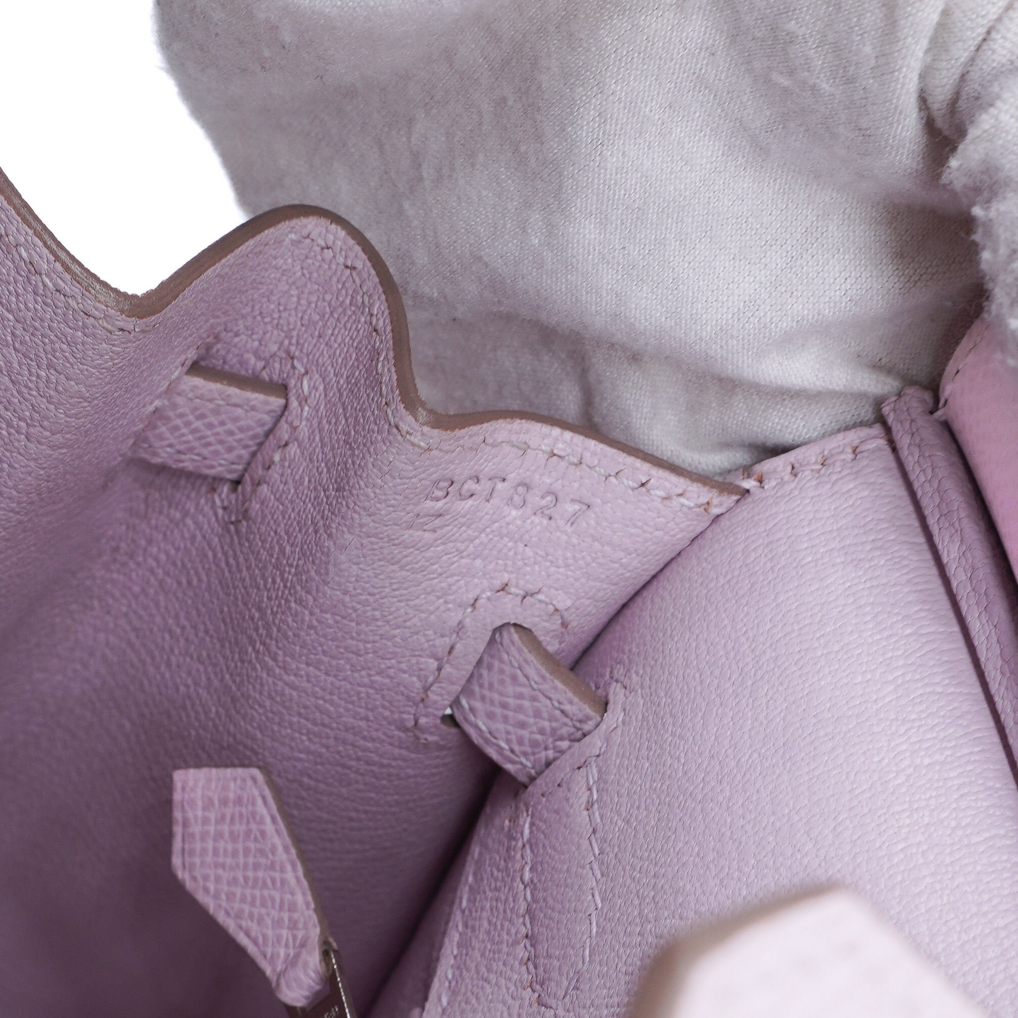 Hermes Birkin 25 Sellier Mauve Pale Epsom Palladium Hardware