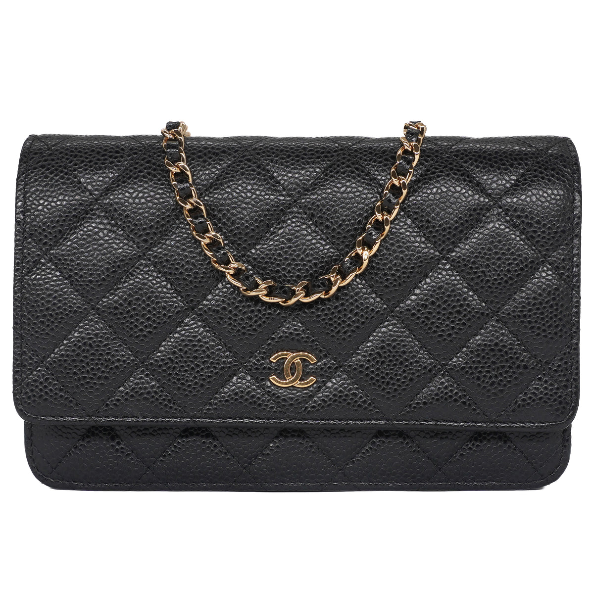 Chanel Wallet on Chain Caviar Black Gold Hardware