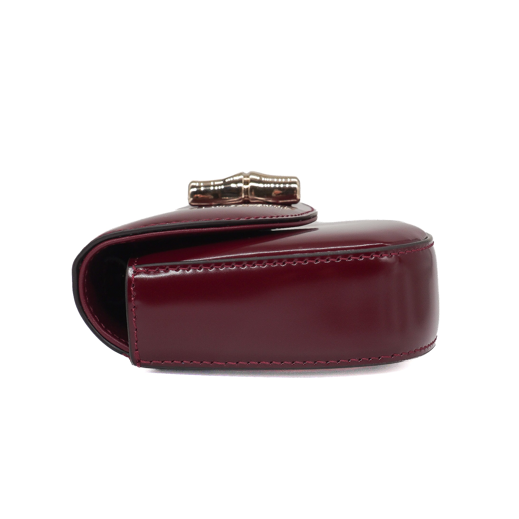 Gucci Shiny Calfskin Bamboo Night Bag