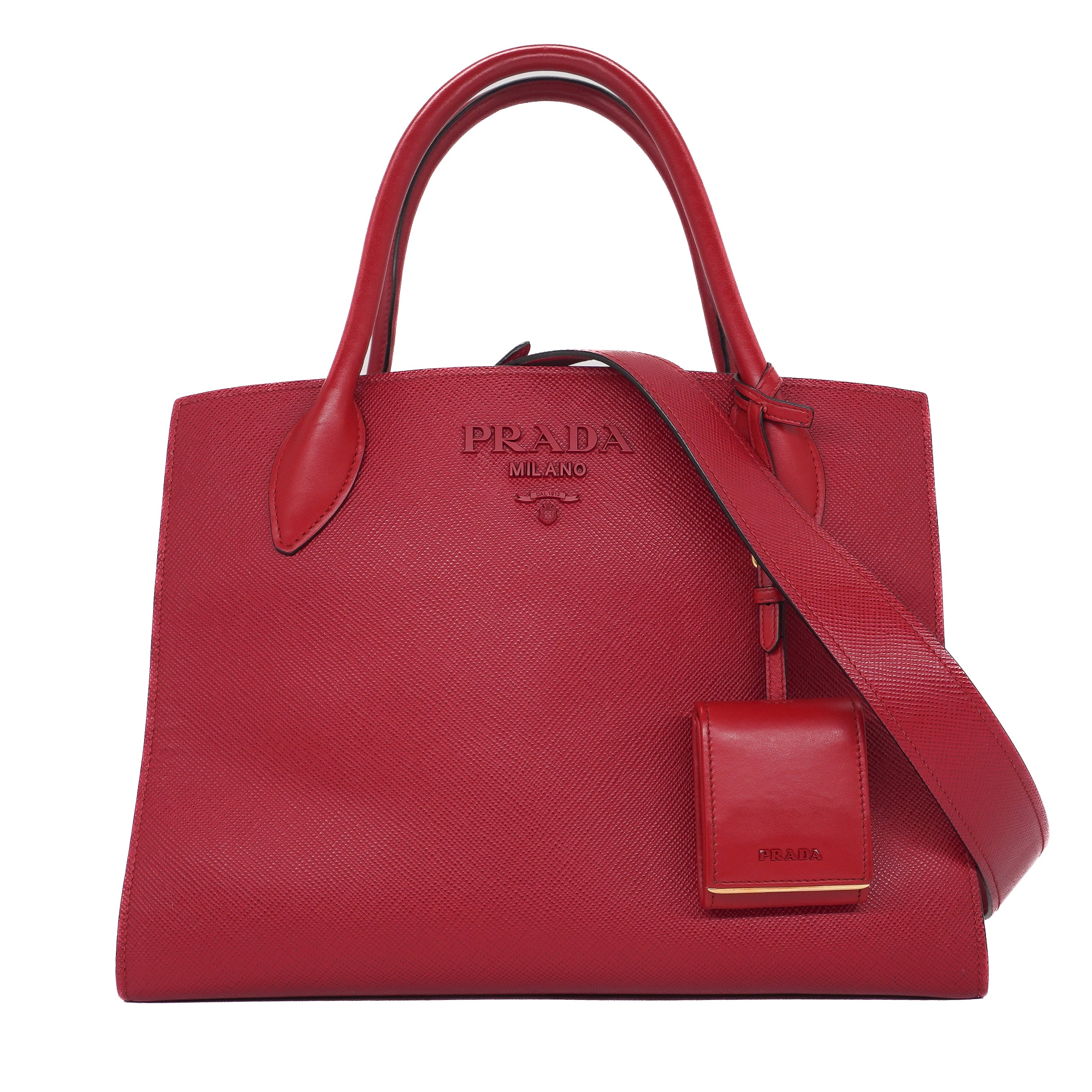 Prada Medium Monochrome Top Handle Tote
