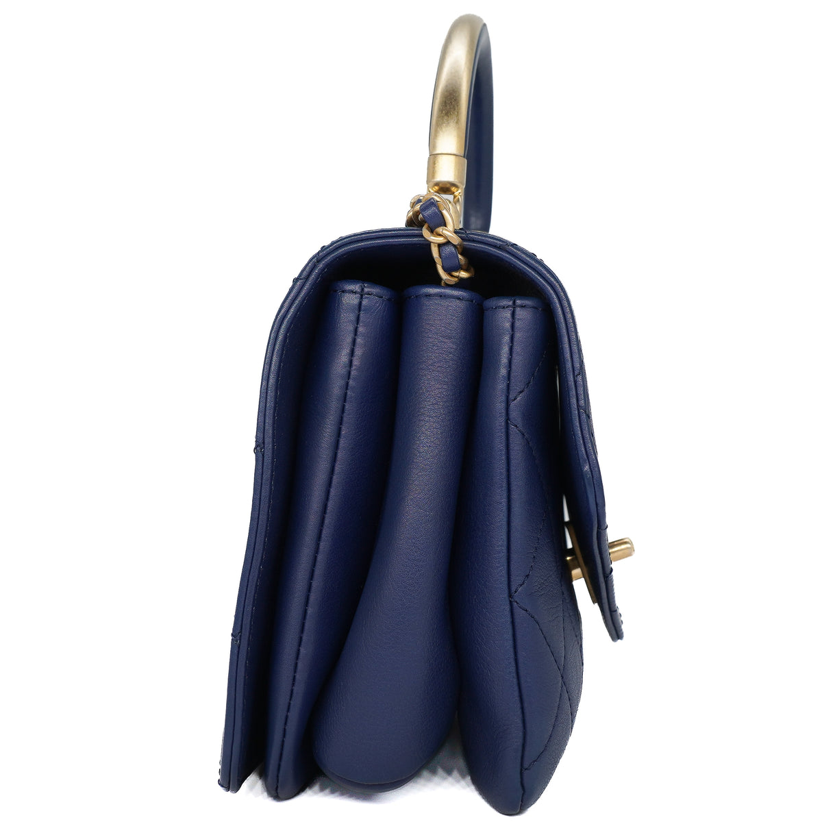Chanel Charming Top Handle Envelope Bag Calfskin Blue