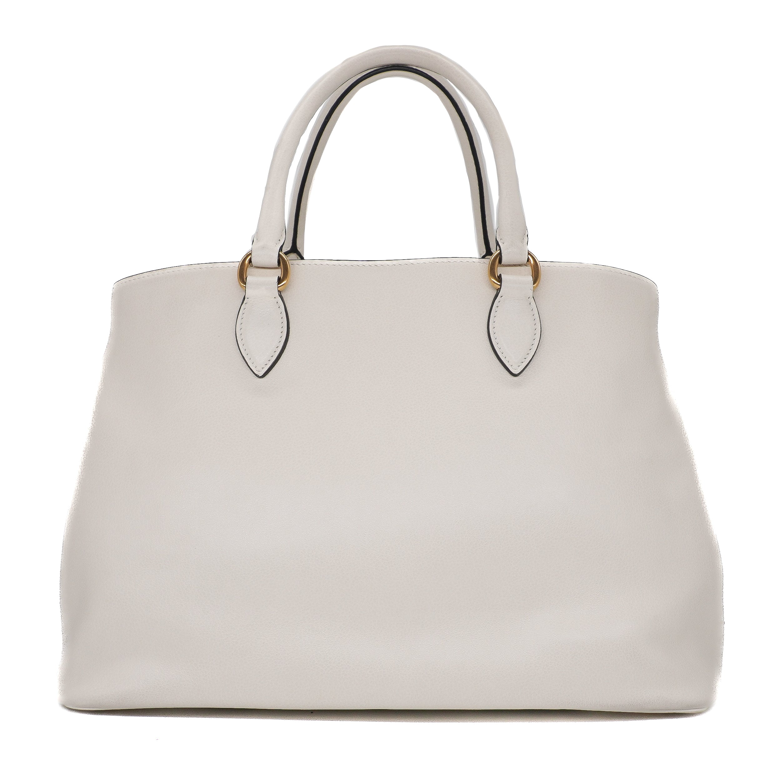 Prada Glace Calfskin Embossed Logo Tote