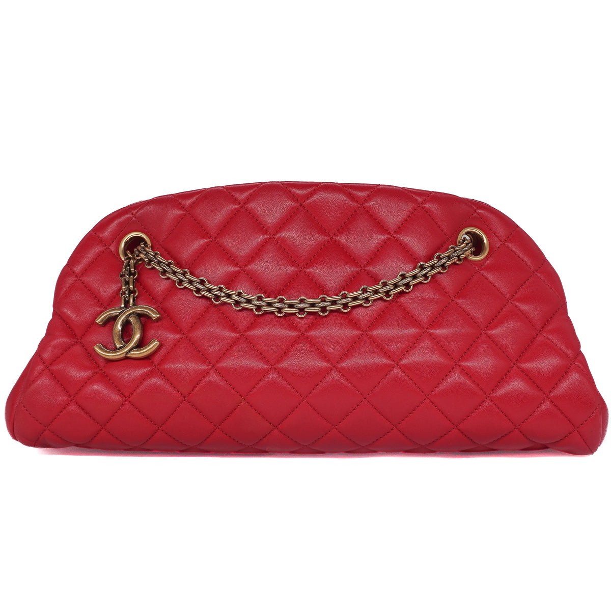 Chanel Just Mademoiselle Medium Lambskin Red