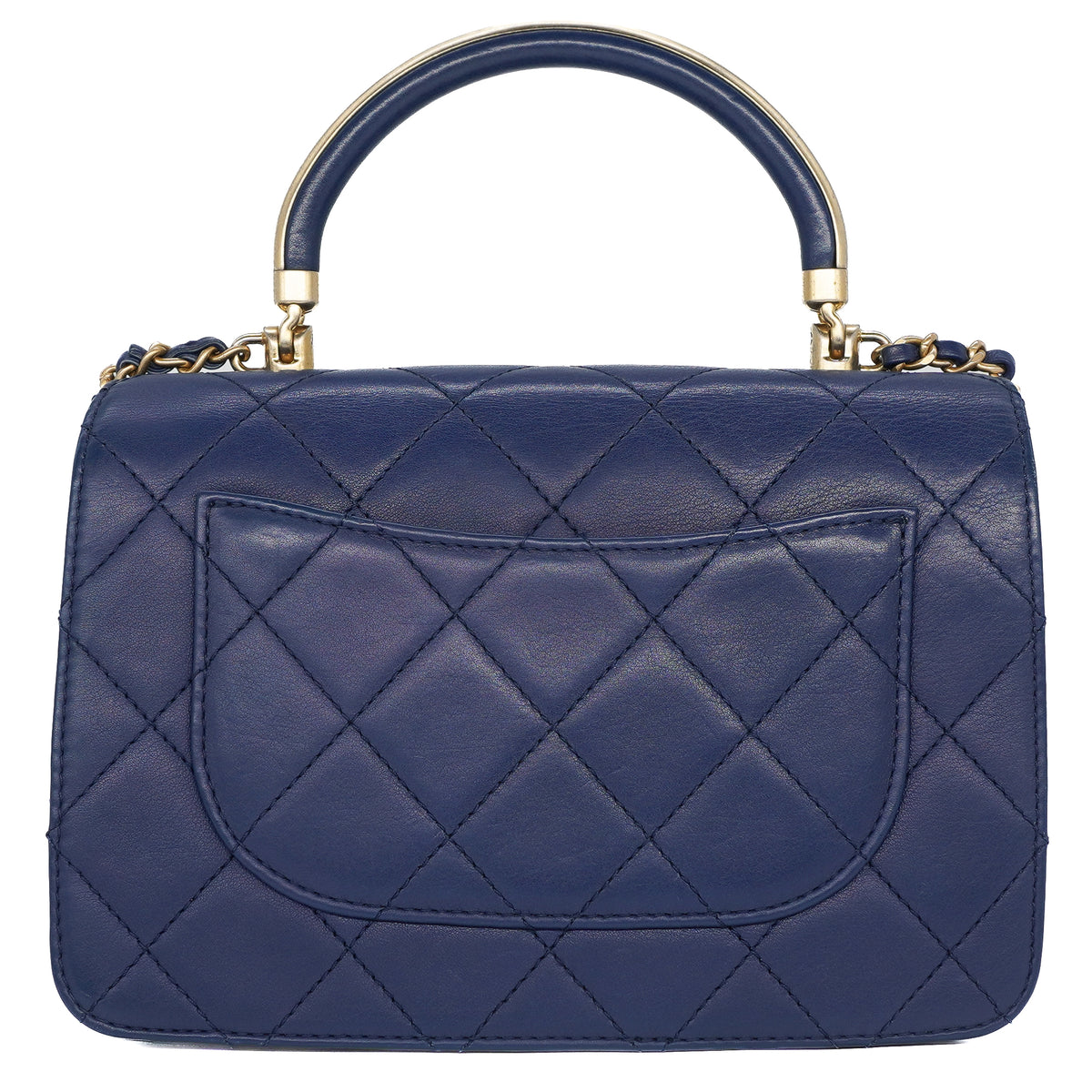 Chanel Charming Top Handle Envelope Bag Calfskin Blue