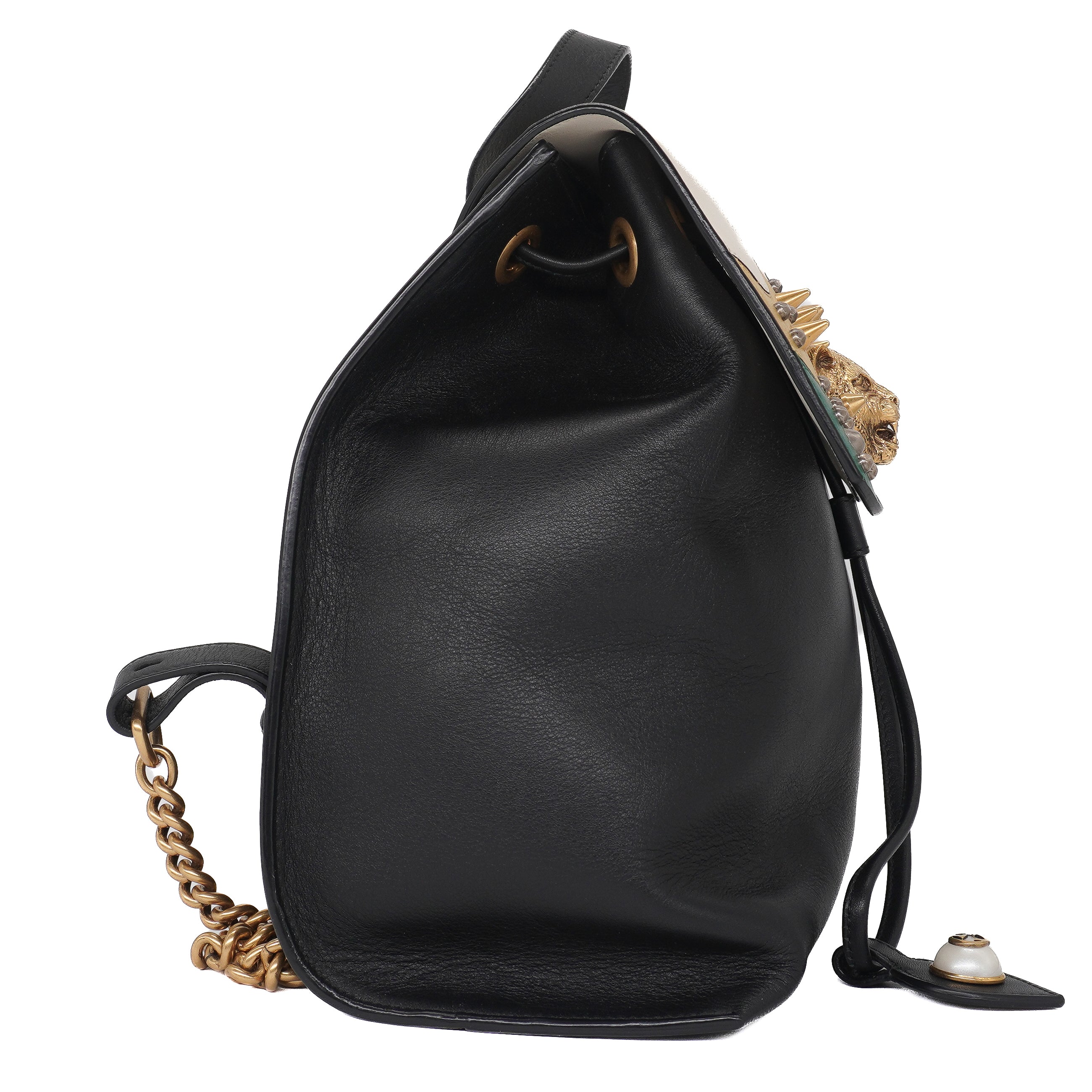 Gucci Calfskin Medium Malin Chain Backpack