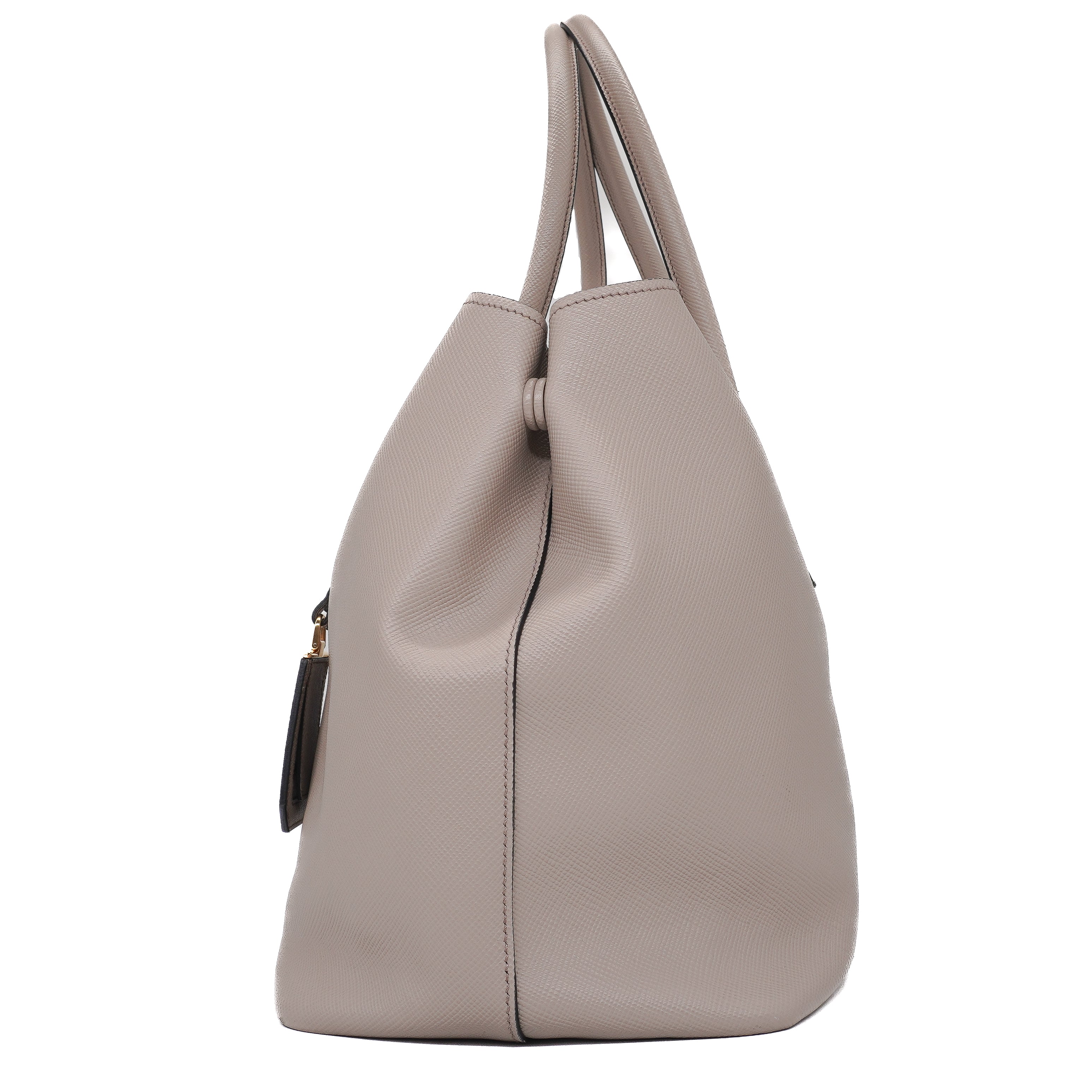 Prada City Saffiano Large Buckle Tote