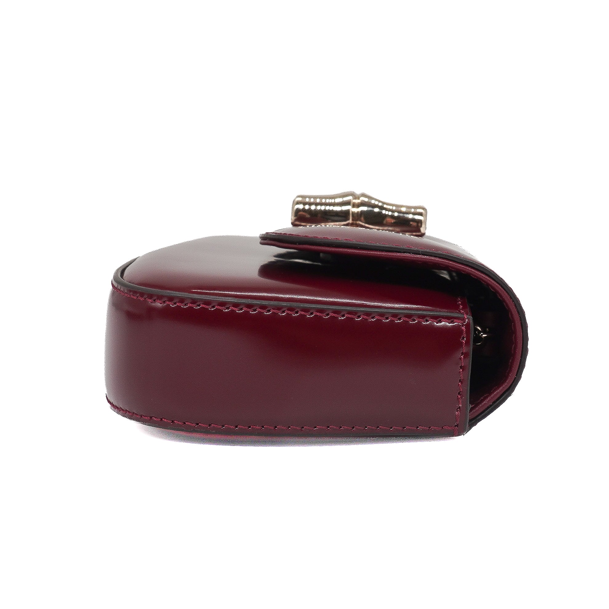 Gucci Shiny Calfskin Bamboo Night Bag