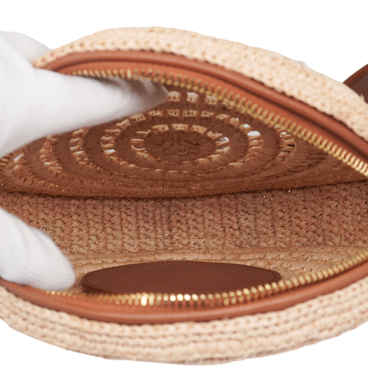 Saint Laurent Raffia Round