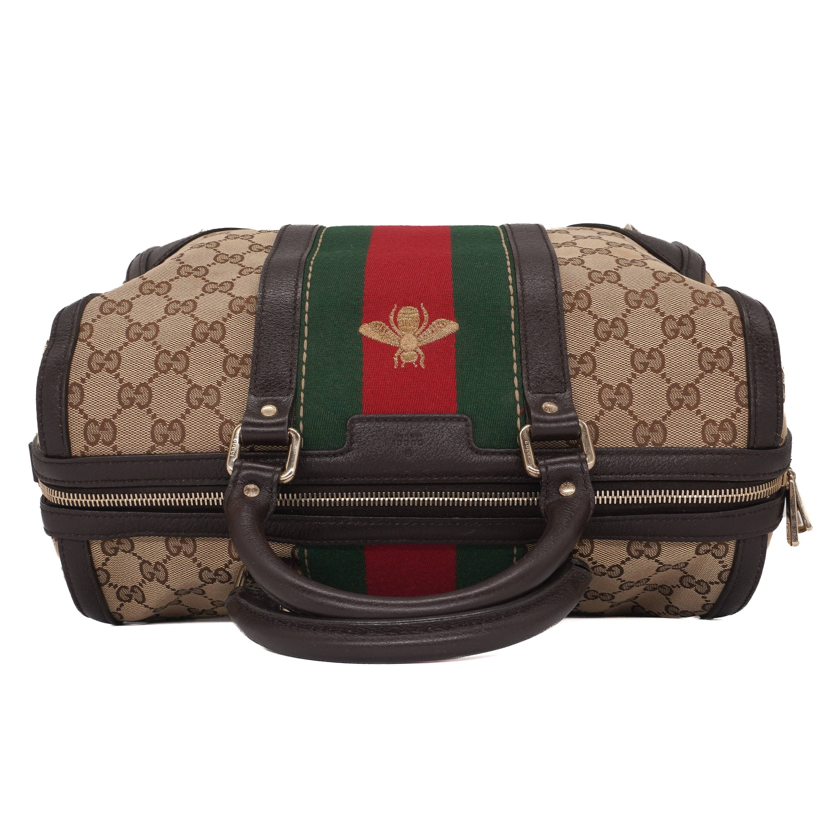 Gucci Medium Webby Bee Boston Bag