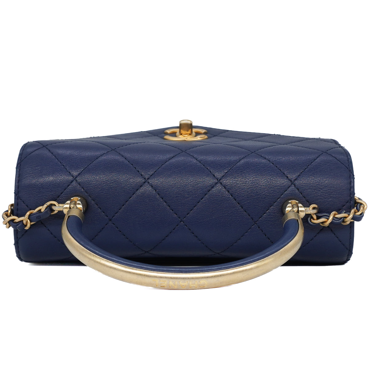 Chanel Charming Top Handle Envelope Bag Calfskin Blue