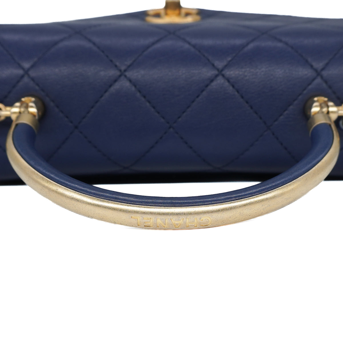 Chanel Charming Top Handle Envelope Bag Calfskin Blue