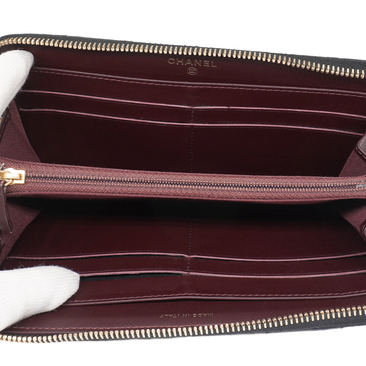 Chanel Caviar Zip Around