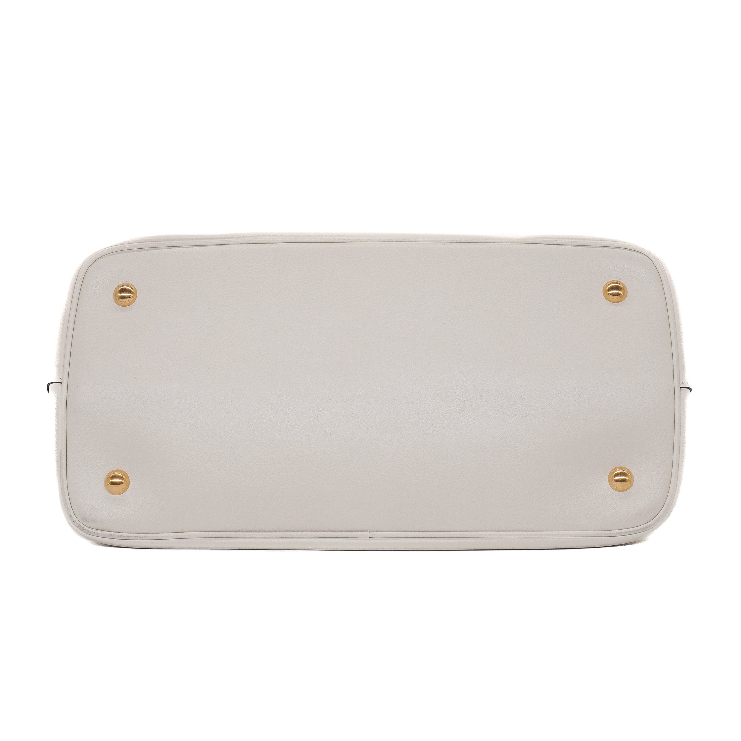 Prada Glace Calfskin Embossed Logo Tote