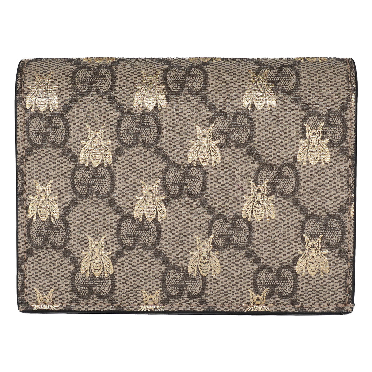 Gucci Card Case GG Supreme Monogram Bee Print