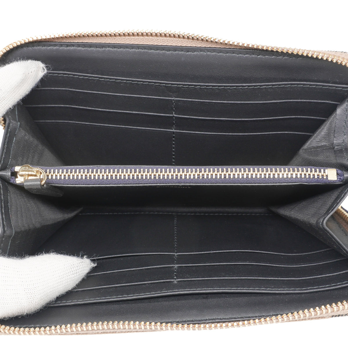 Burberry Elmore house check zip around wallet