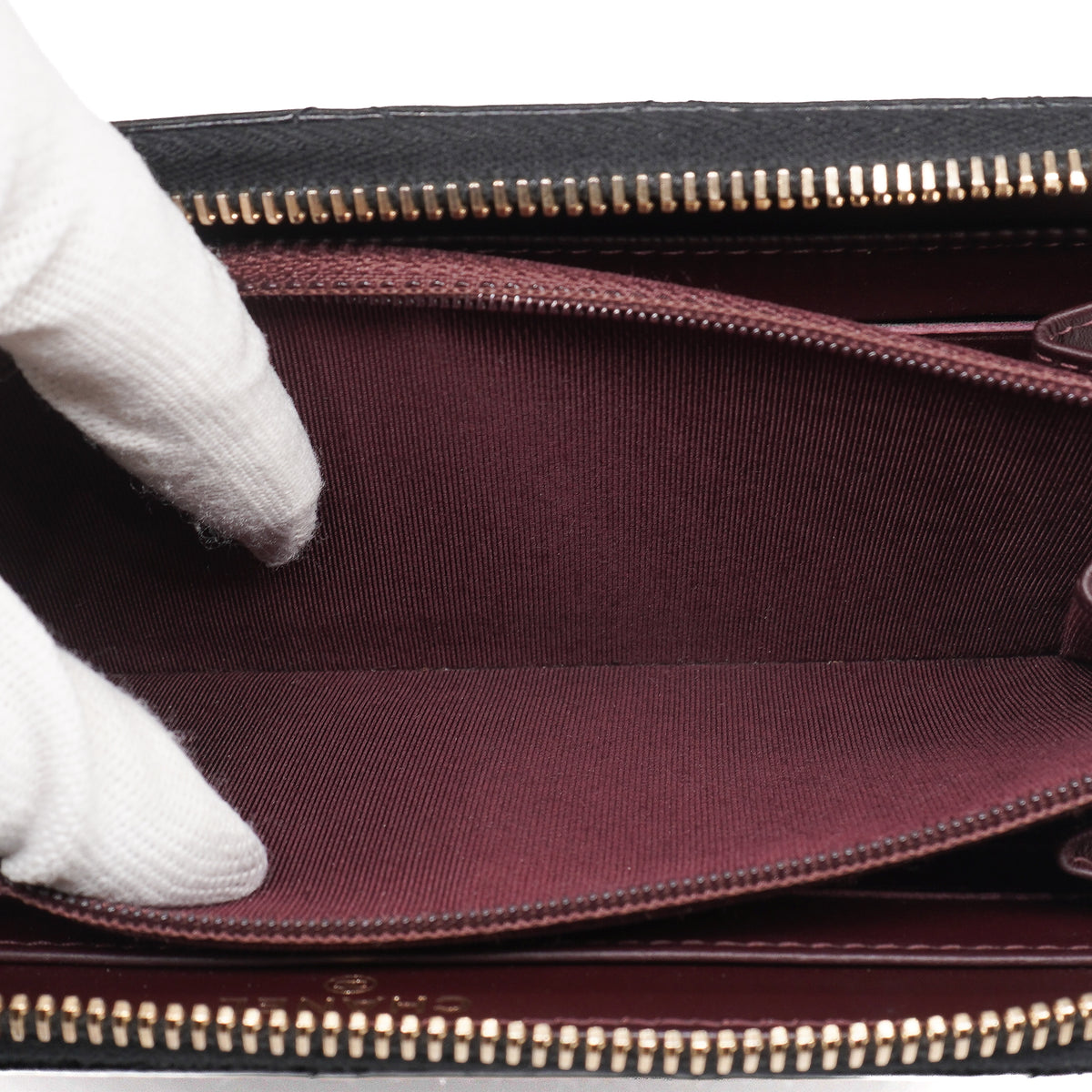 Chanel Caviar Zip Around