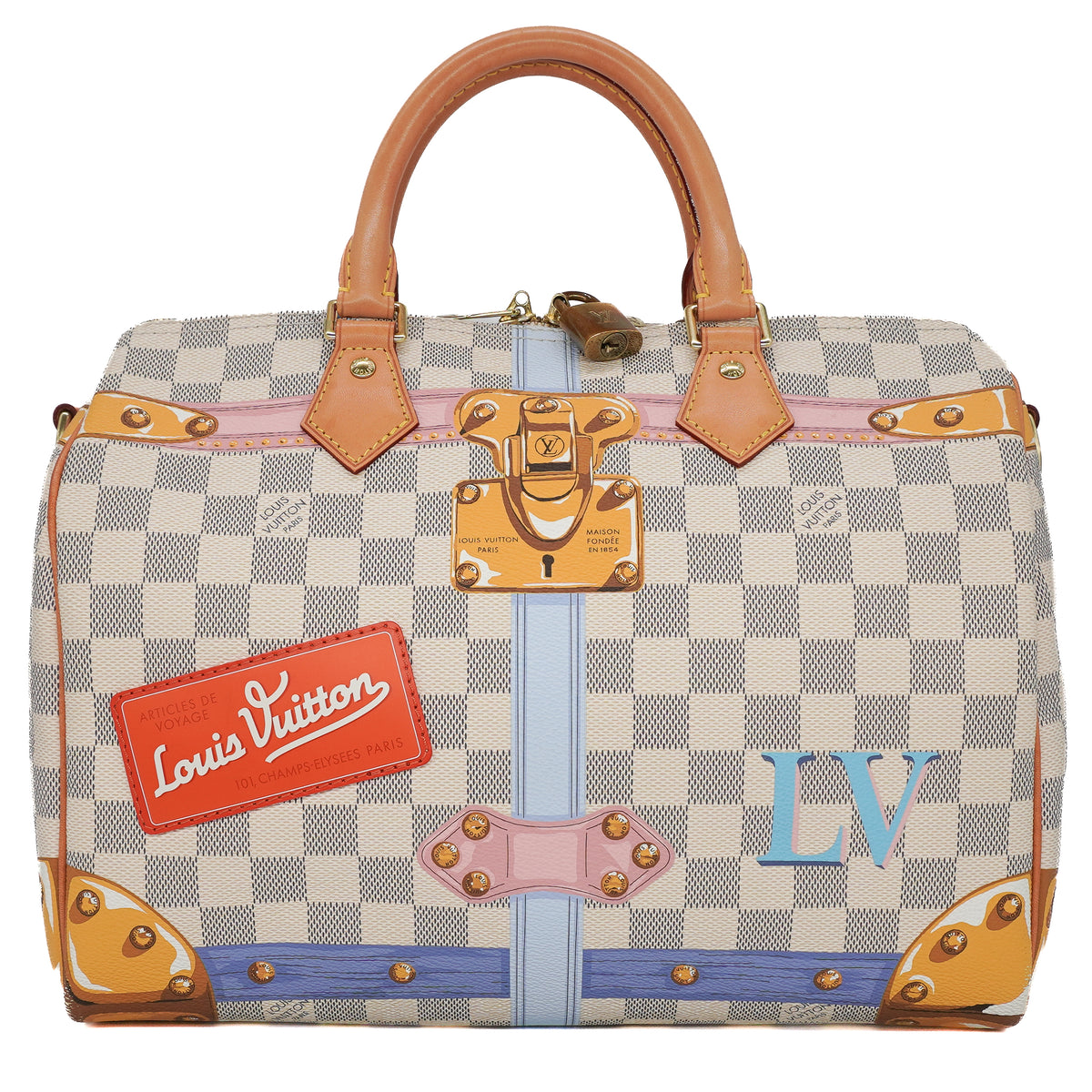 Louis Vuitton Speedy 30 Damier Azur Summer Trunks