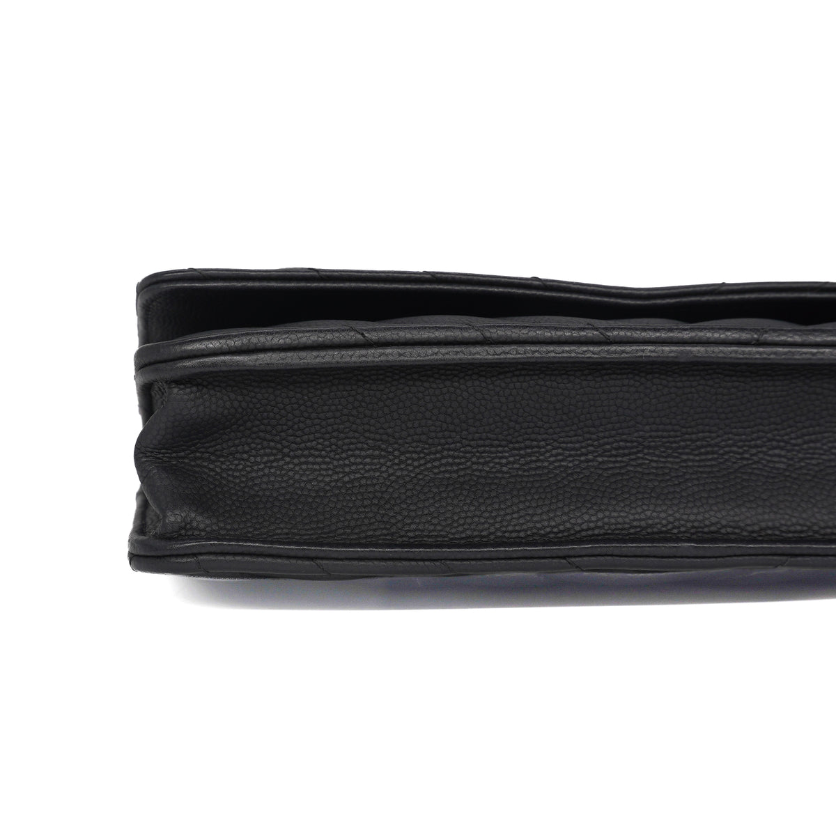 Chanel Chevron Wallet on Chain Caviar Black