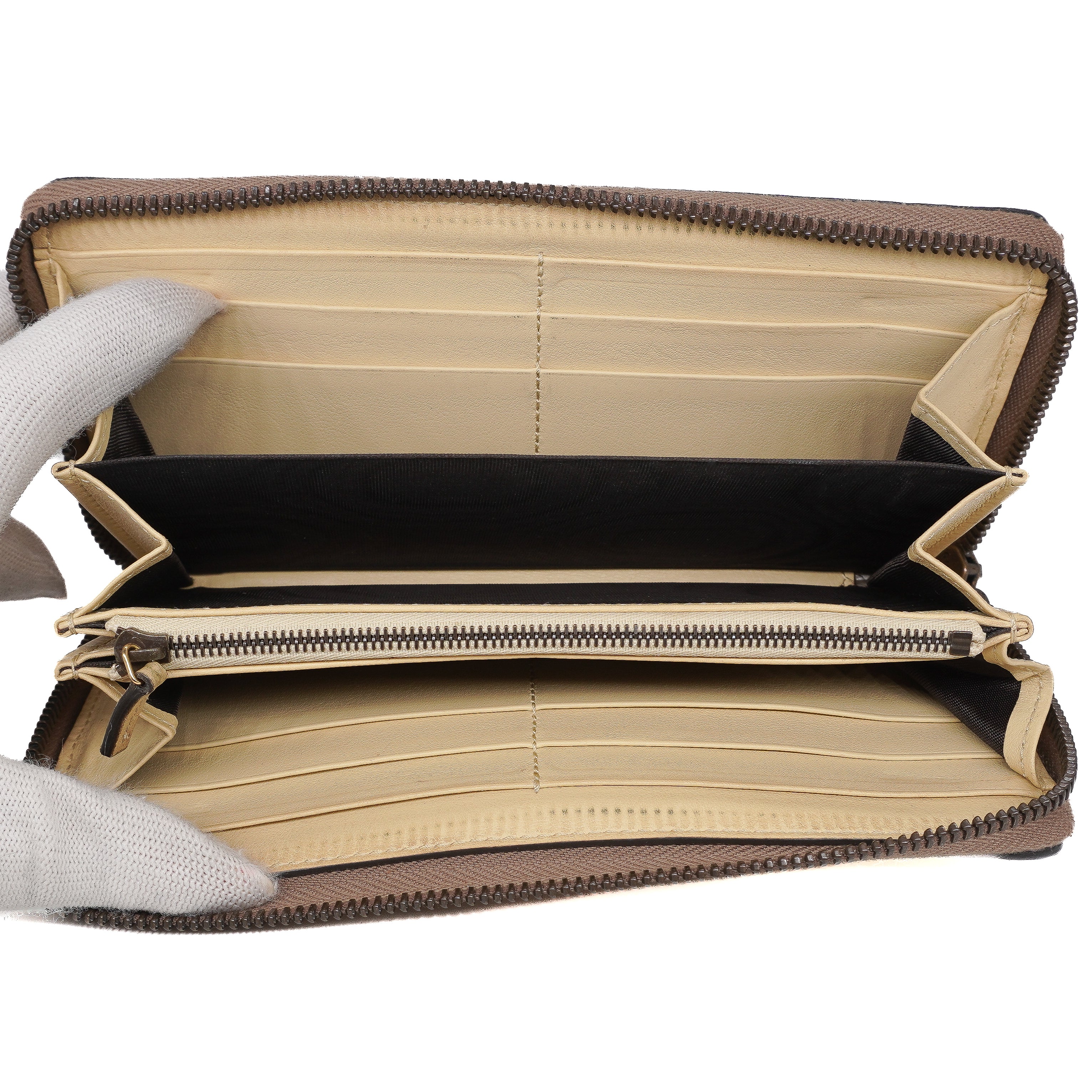 Gucci Diana Python Bamboo Continental Zip Wallet