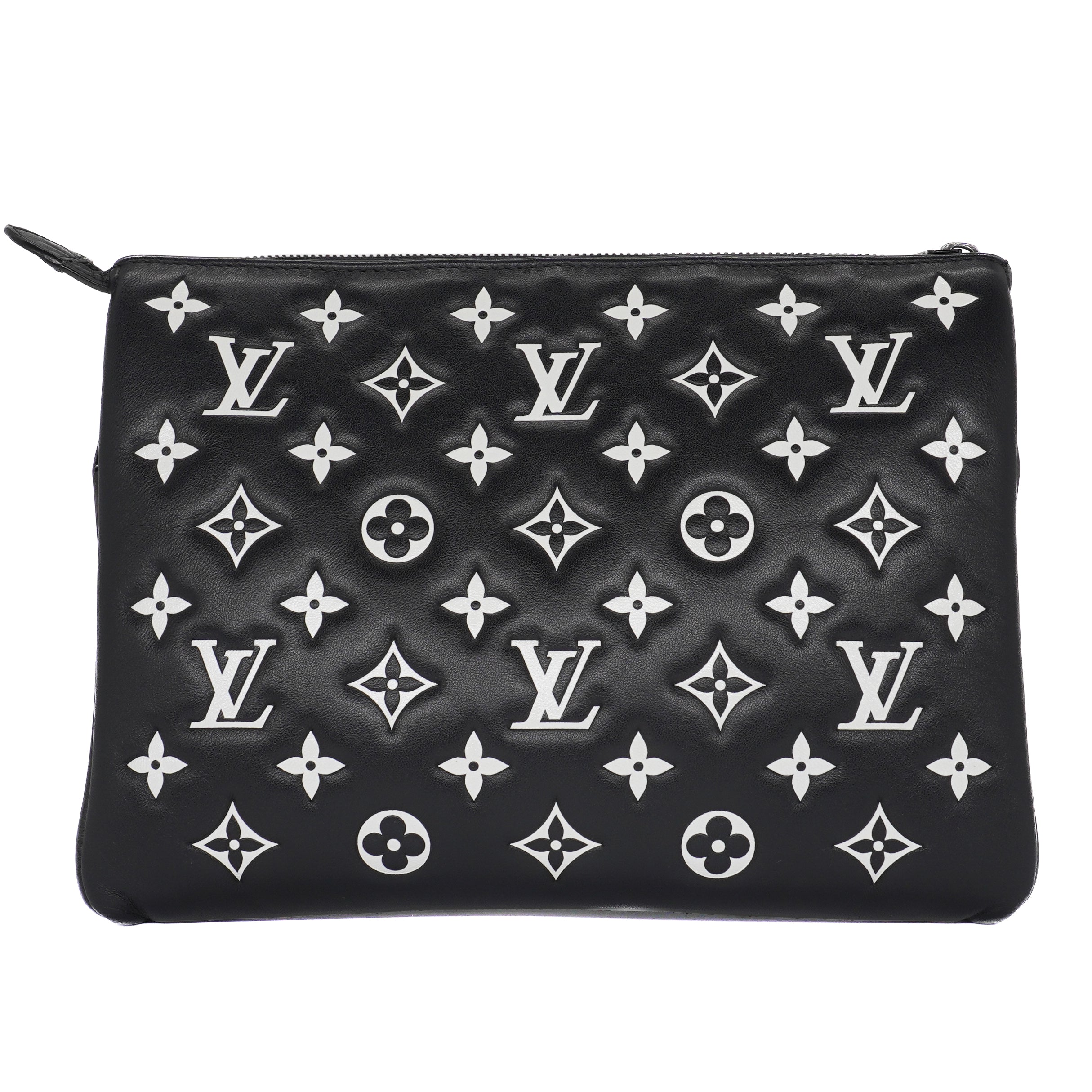 Louis Vuitton Lambskin Embossed Monogram Coussin PM