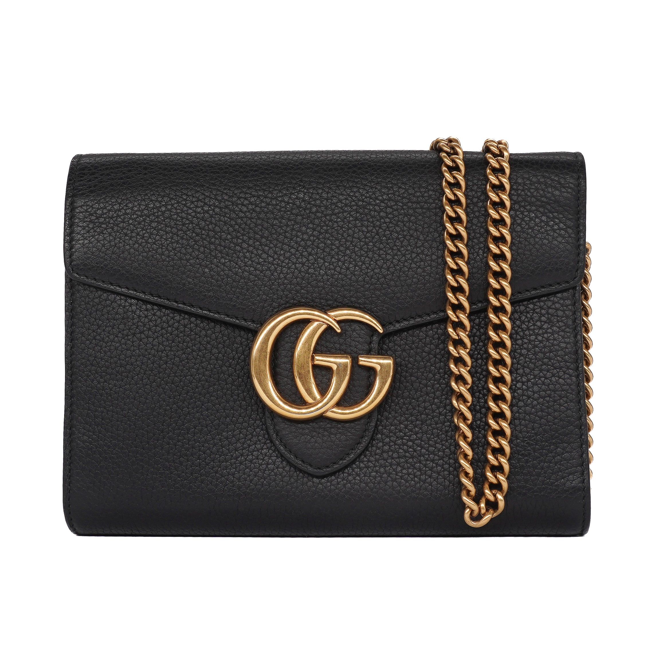 Gucci Dollar Calfskin Marmont Chain Wallet