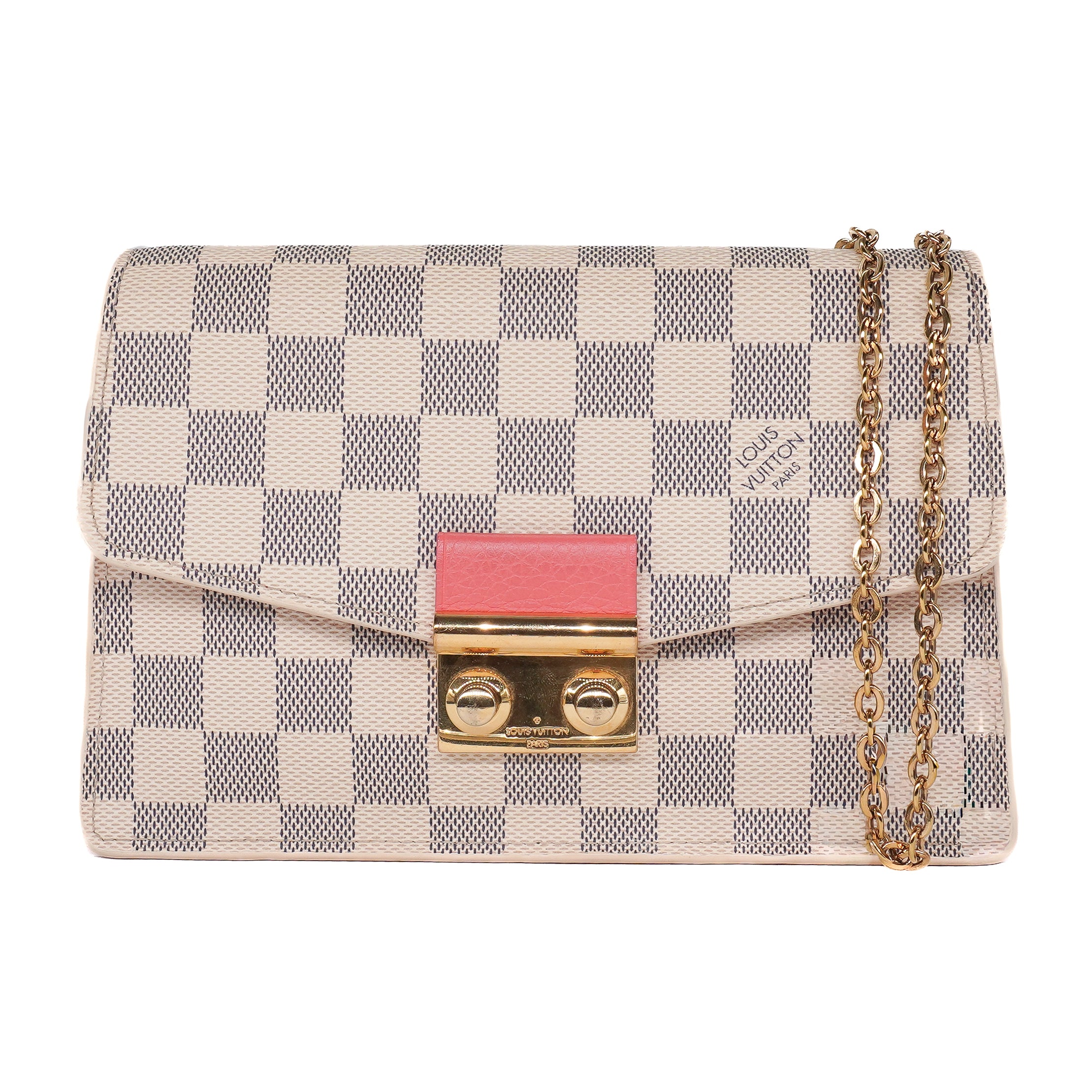 Louis Vuitton Damier Azur Croisette Chain Wallet