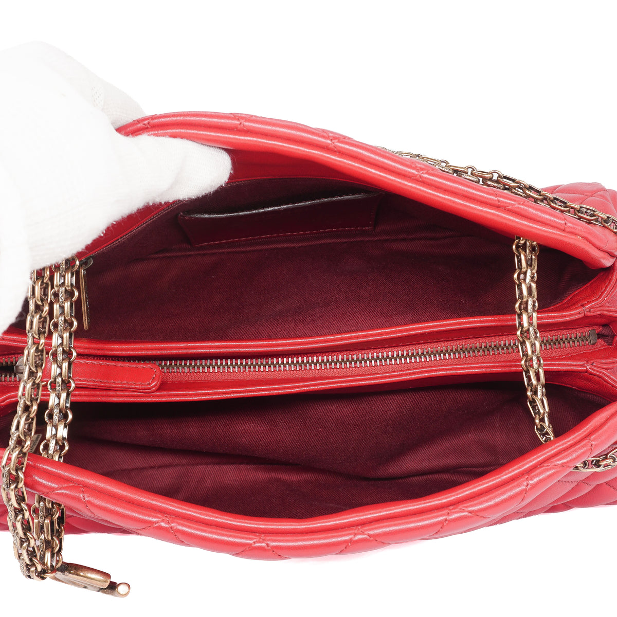 Chanel Just Mademoiselle Medium Lambskin Red