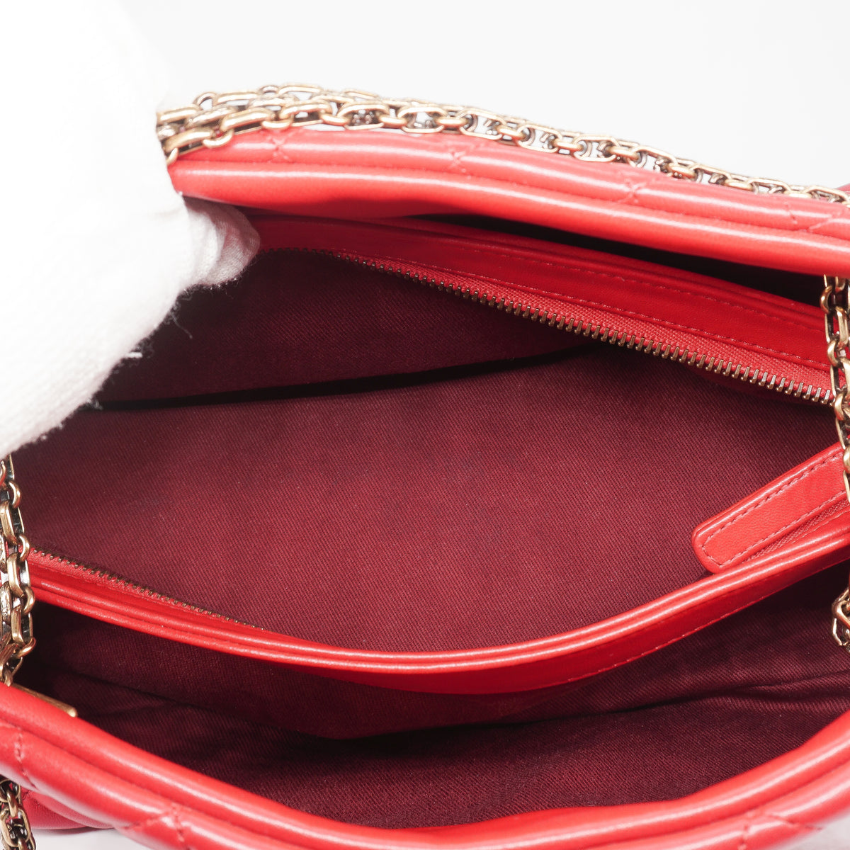 Chanel Just Mademoiselle Medium Lambskin Red