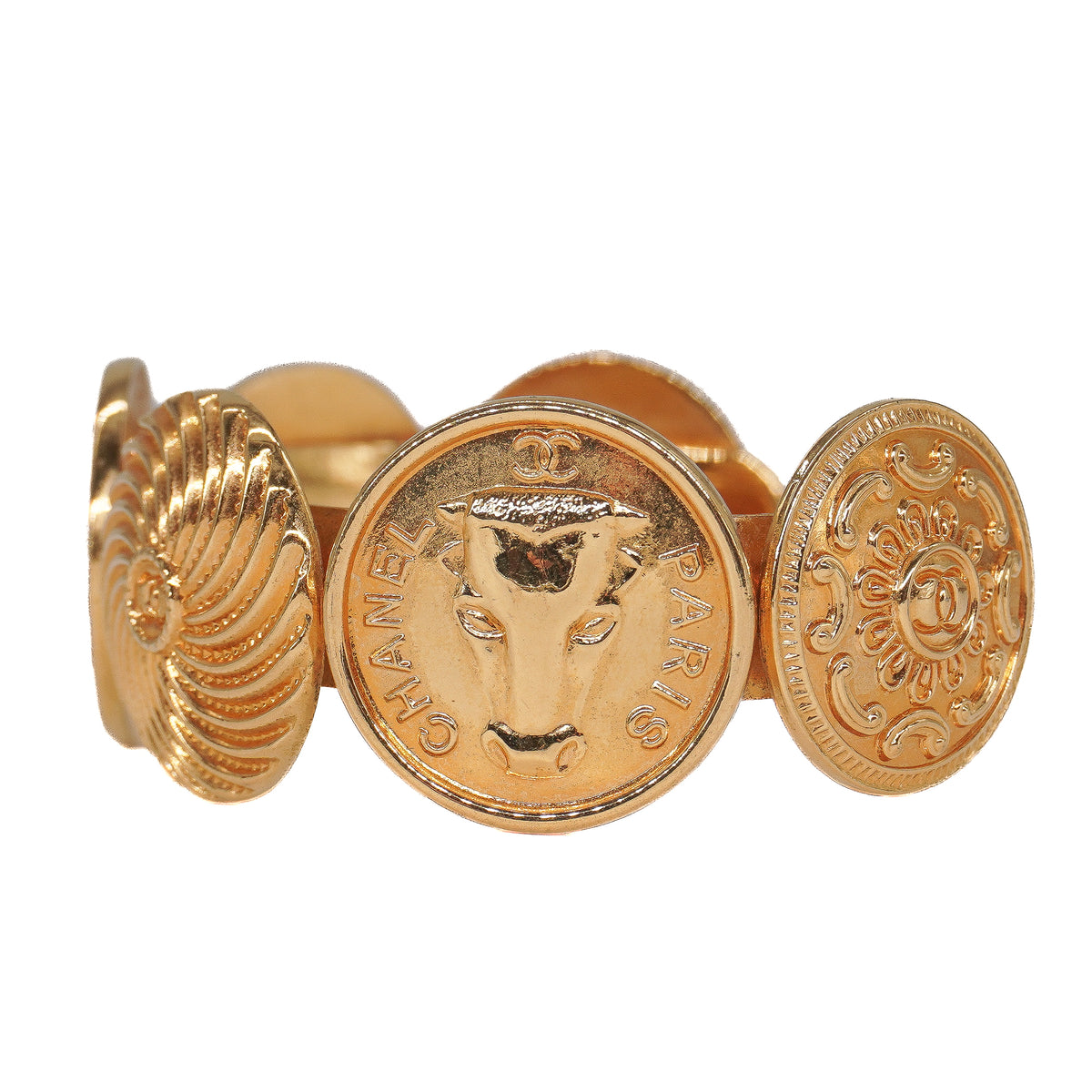 Chanel Medallion Cuff Bracelet