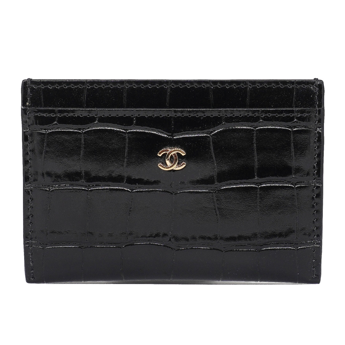Chanel Croc Card Holder