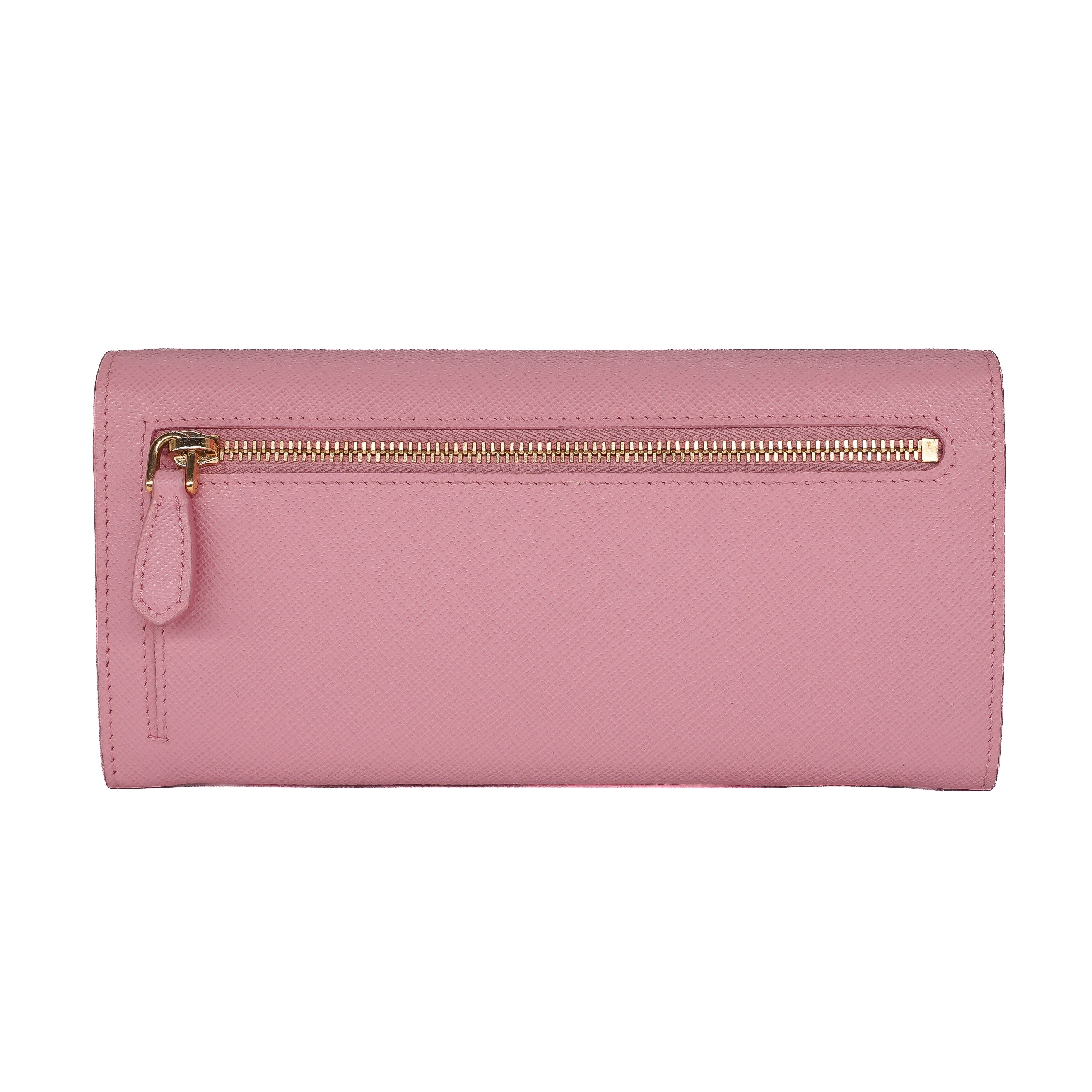 Prada Saffiano Monochrome Continental Flap Wallet