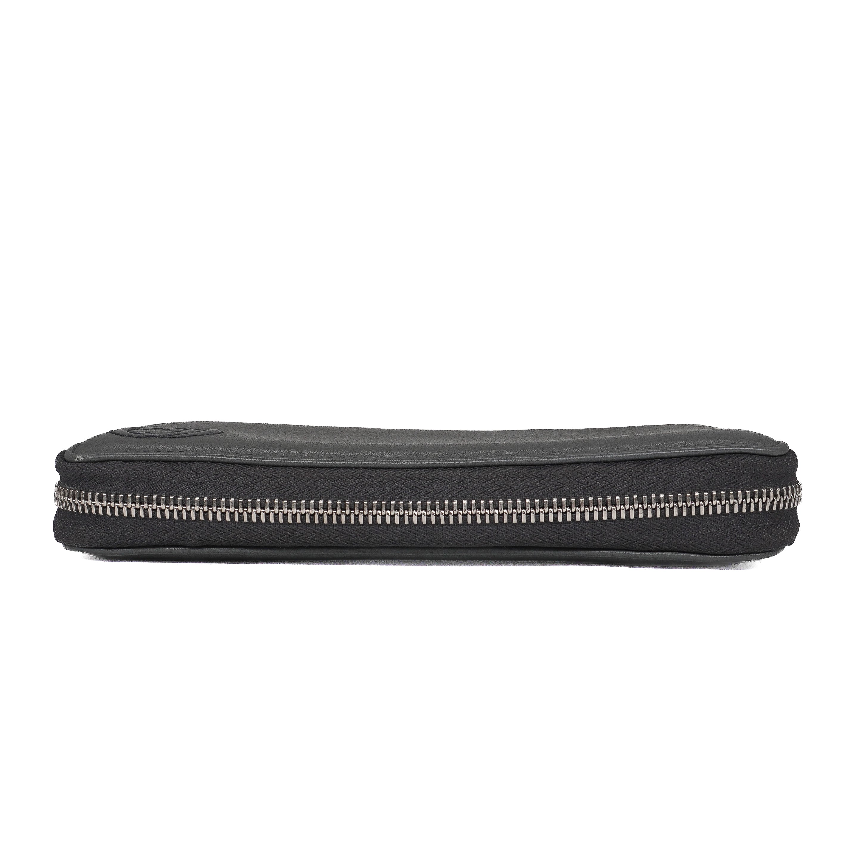 Gucci Grey Leather Long Zippy Wallet