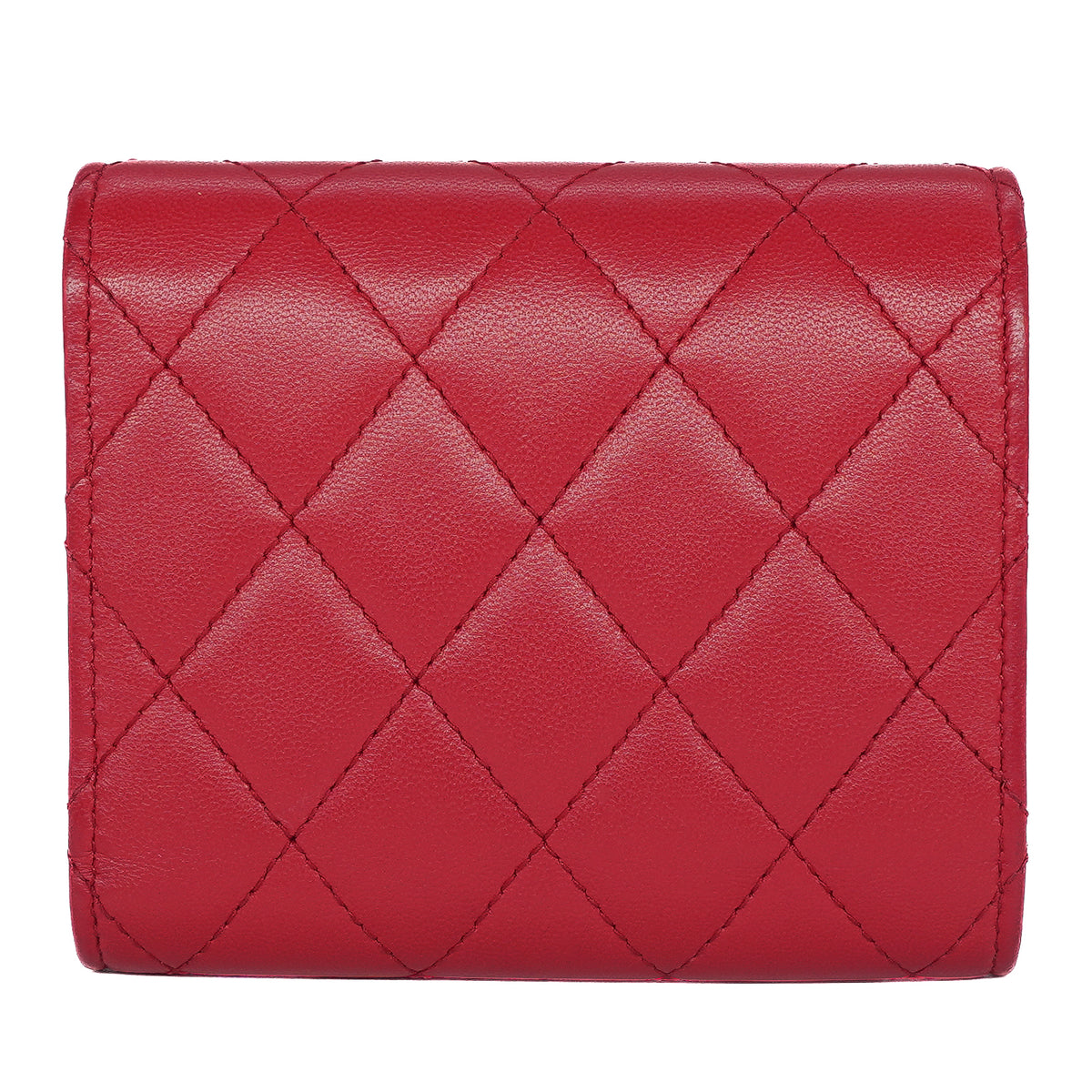 Chanel Flap Card Holder Caviar Red