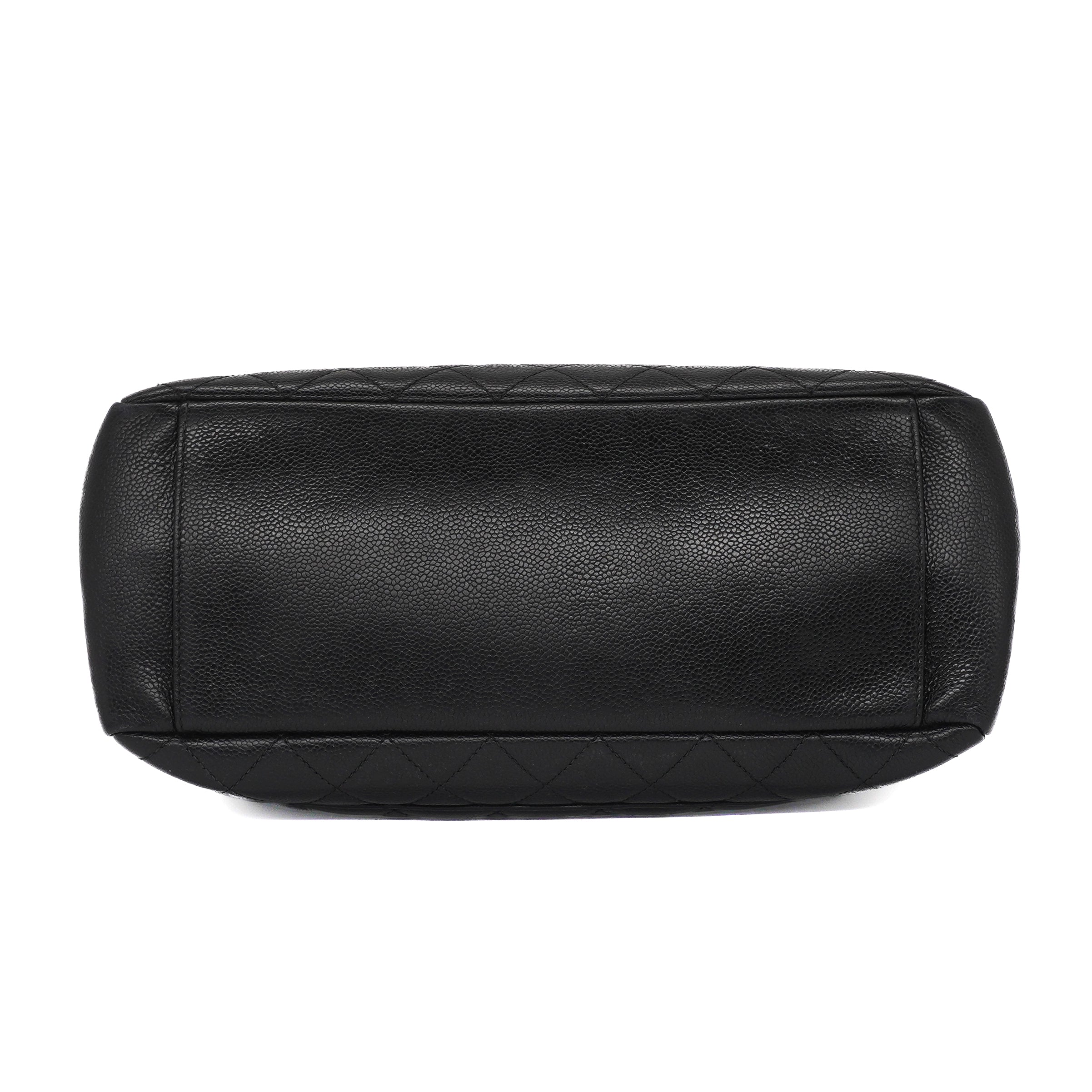 Chanel Black Quilted Caviar Grand Shopping Tote