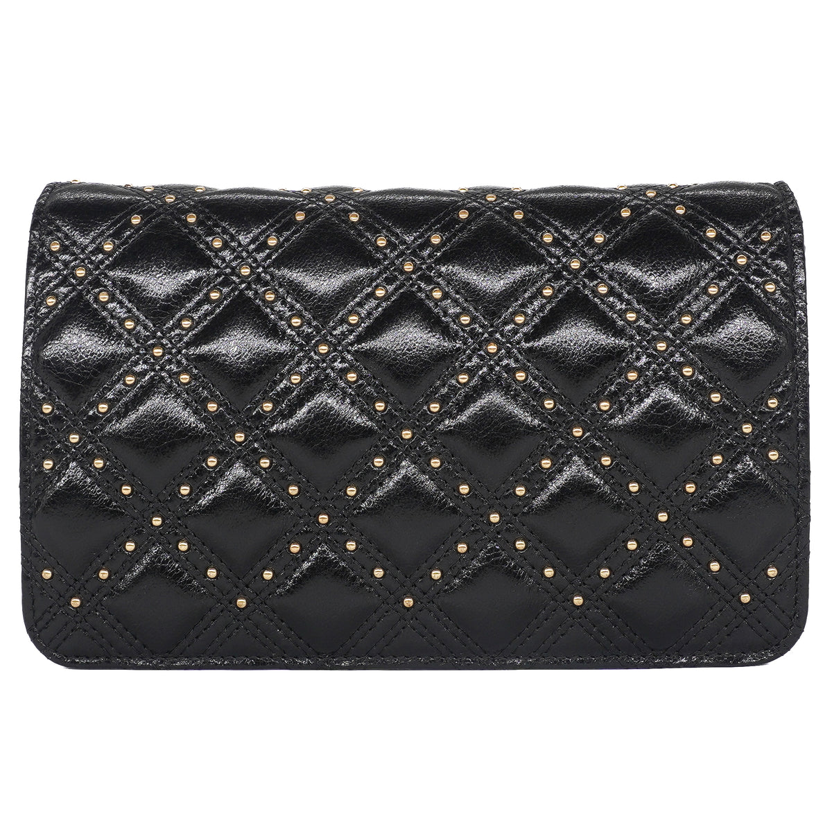 Chanel Wallet on Chain Studded Diamond Stitched Lambskin