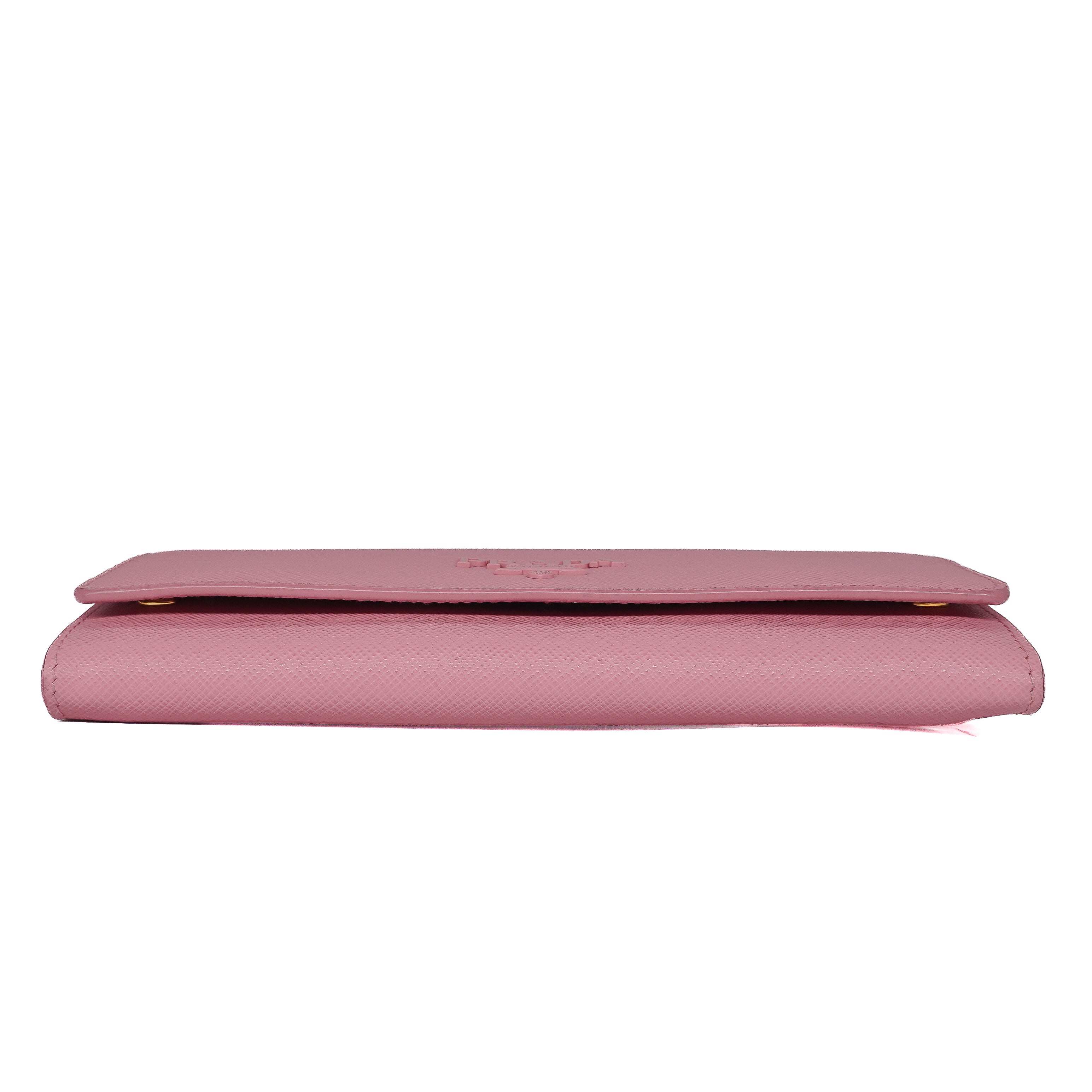 Prada Saffiano Monochrome Continental Flap Wallet
