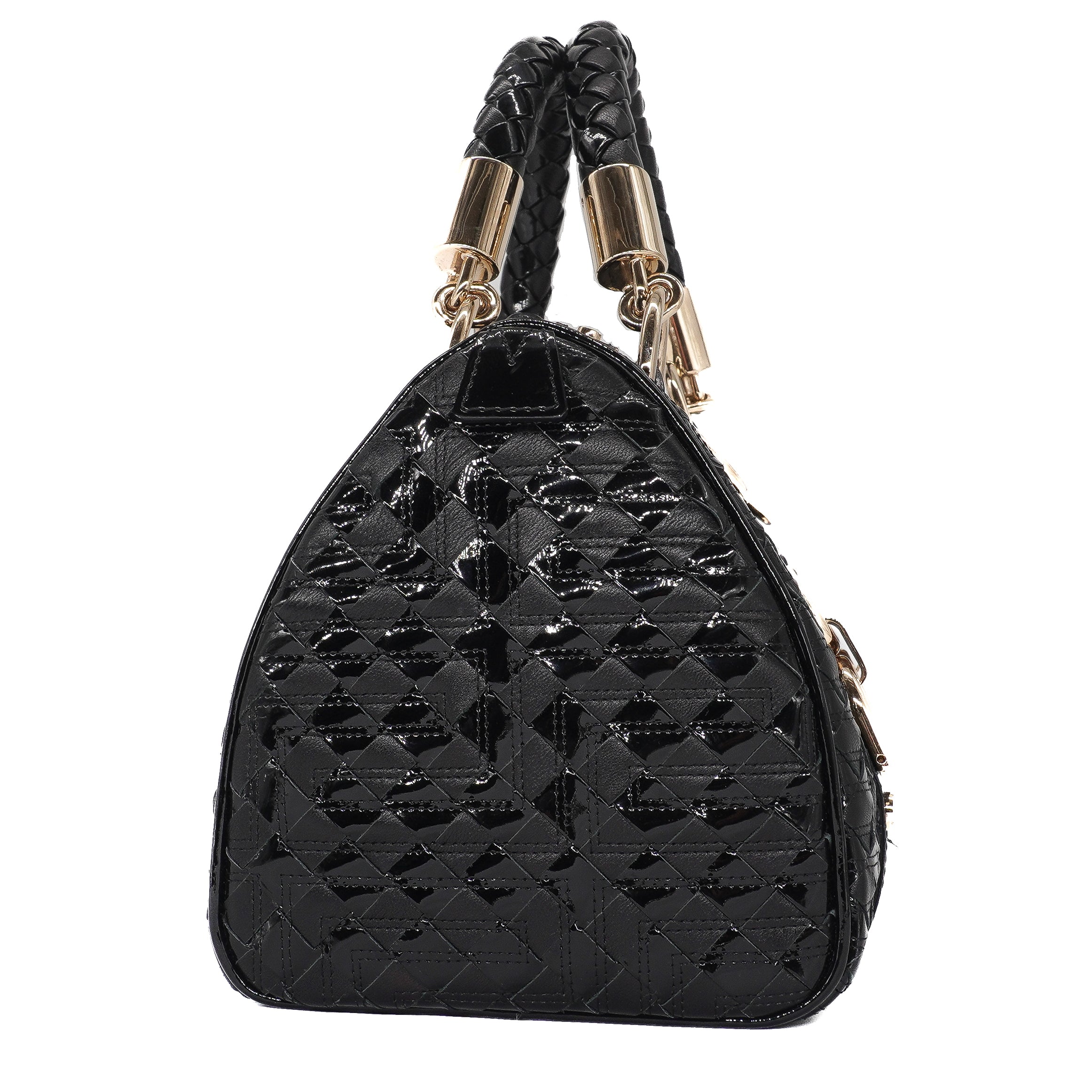Gianni Versace Patent Leather Snap Out of It Bag