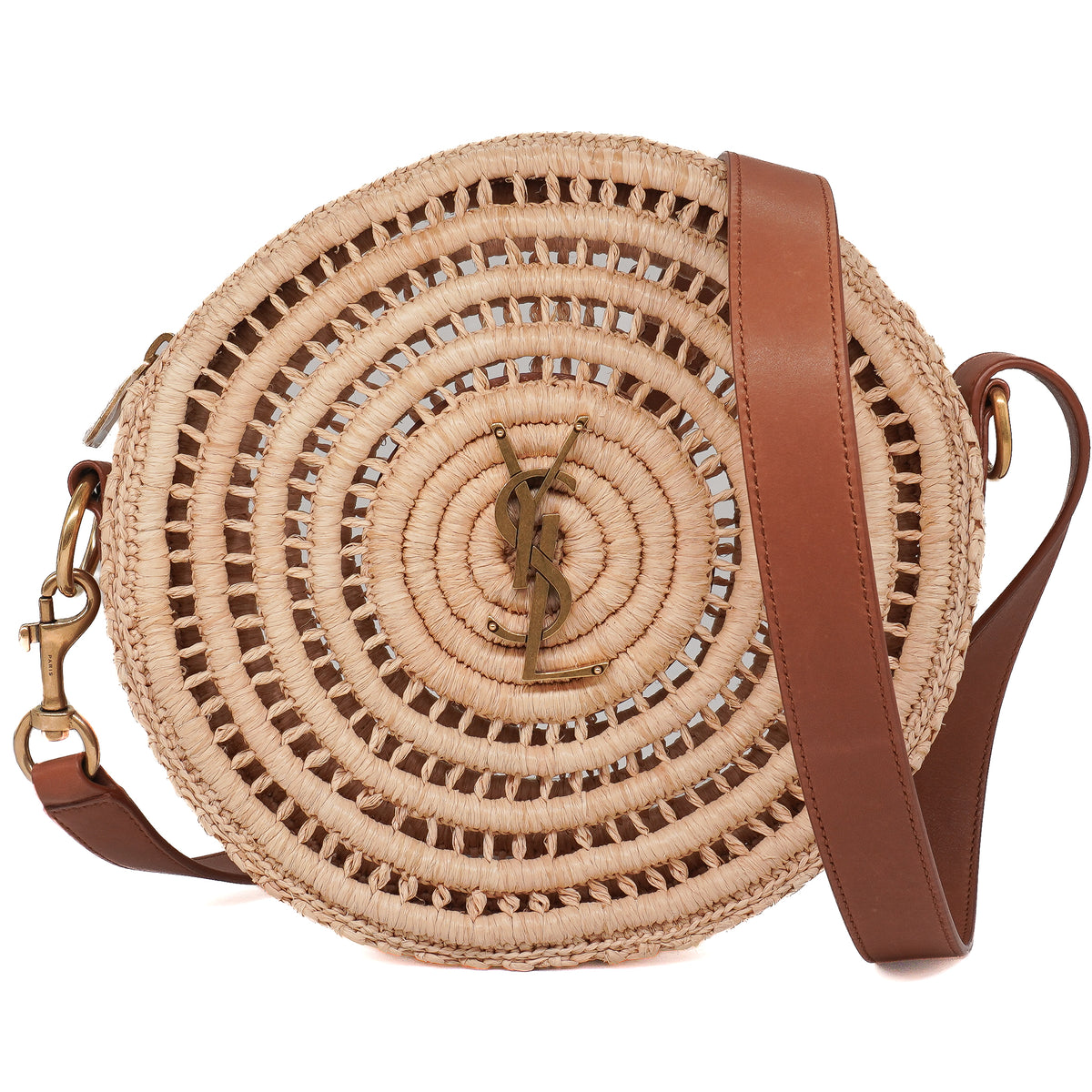 Saint Laurent Raffia Round